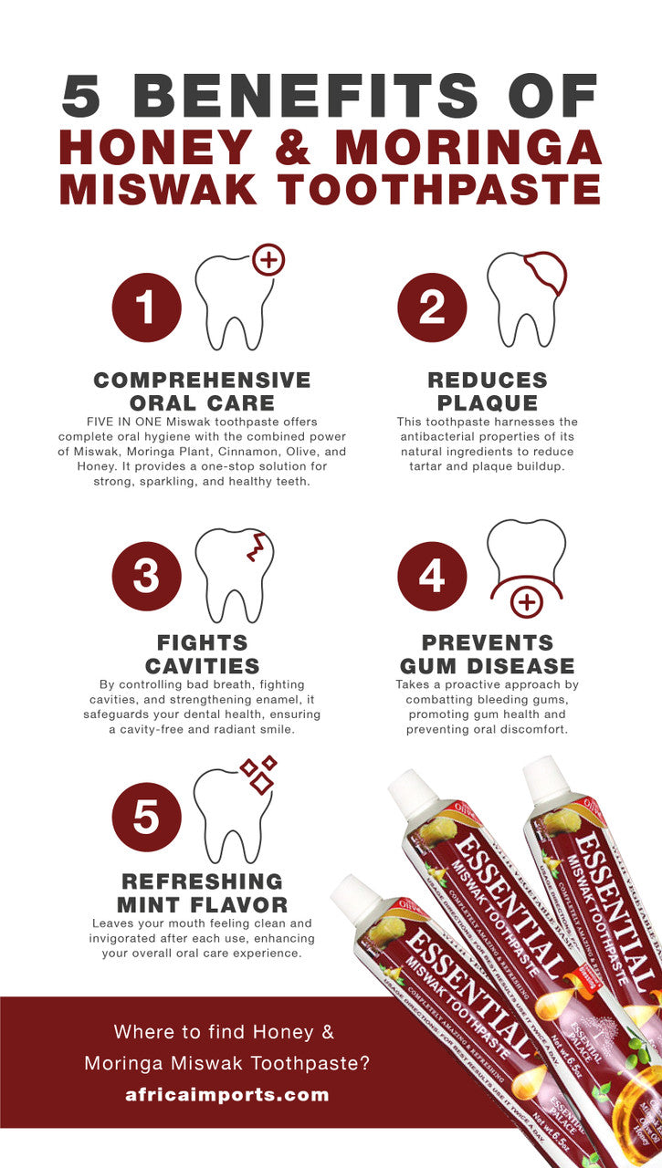 Honey & Moringa miswak toothpaste